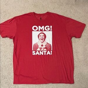 ELF Red OMG Santa Short Sleeve Tee